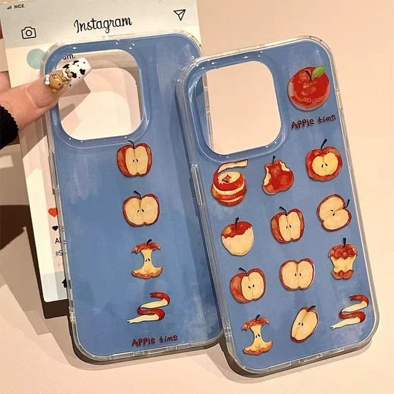 Carcasă iPhone în stil Ins cu graffiti și pandantiv – TPU IMD, antiuzură, anti-cadere, pentru seria iPhone 11/12/13/14 Pro/Max.