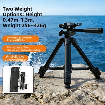 Trepied portabil pentru cameră și telefon, ideal pentru streaming live, DSLR și mirrorless