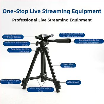 Trepied portabil pentru cameră și telefon, ideal pentru streaming live, DSLR și mirrorless