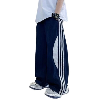 Pantaloni sport pentru băieți, cu dungi, stil toamnă pentru copii mai mari, croială lejeră, drept, simplu și stilat.
