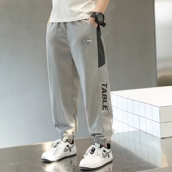Pantaloni de vară pentru băieți, protecție anti-țânțari, sport ușor Ice Silk, mărimea 110