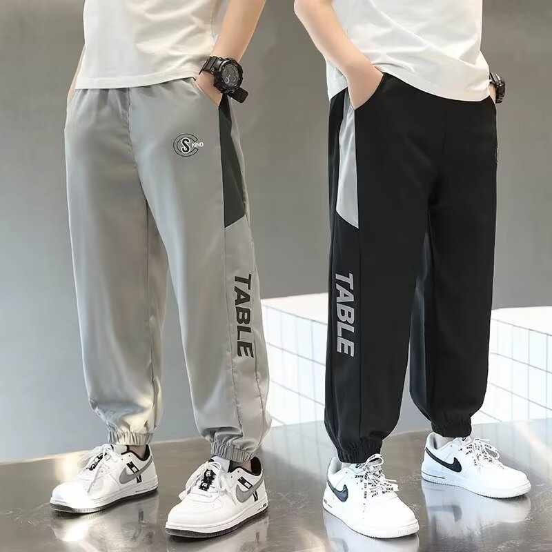 Pantaloni de vară pentru băieți, protecție anti-țânțari, sport ușor Ice Silk, mărimea 110