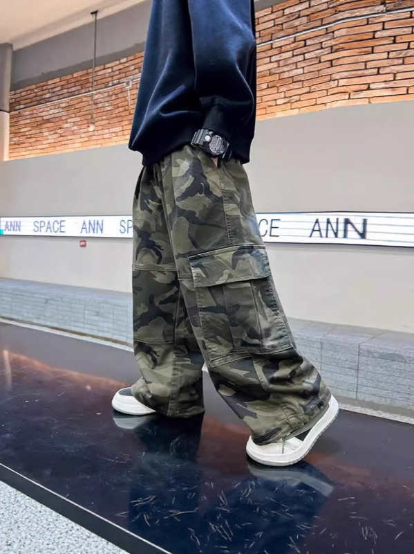 Pantaloni cargo unisex pentru copii, primăvara 2025, casual sport, pantaloni lungi