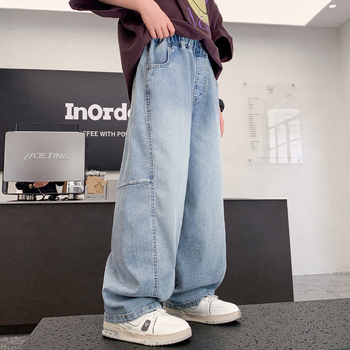 Pantaloni denim pentru băieți, vară, ușori, anti-țânțari pentru copii mai mari