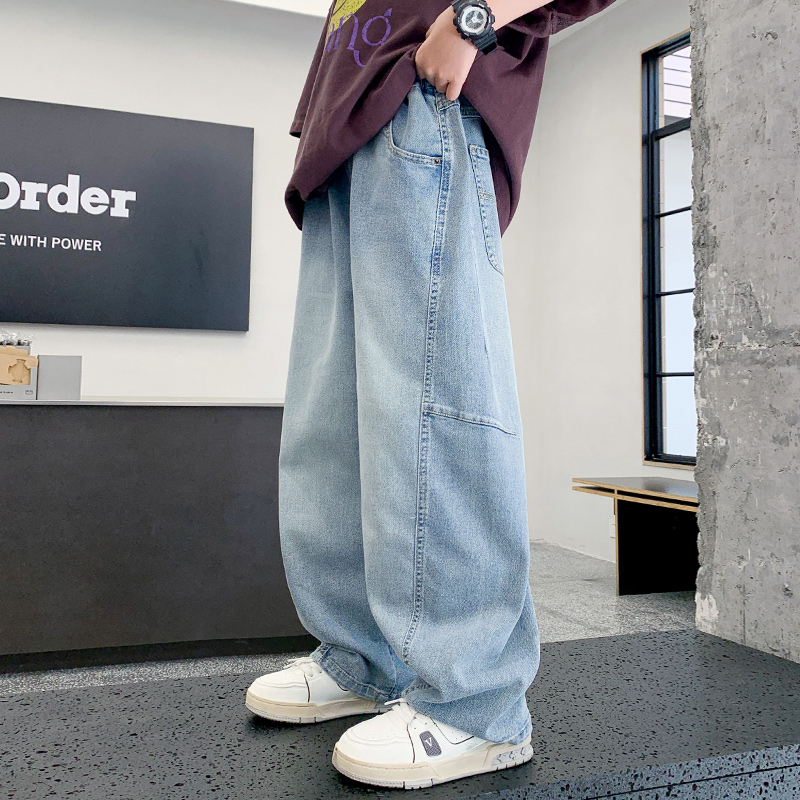 Pantaloni denim pentru băieți, vară, ușori, anti-țânțari pentru copii mai mari