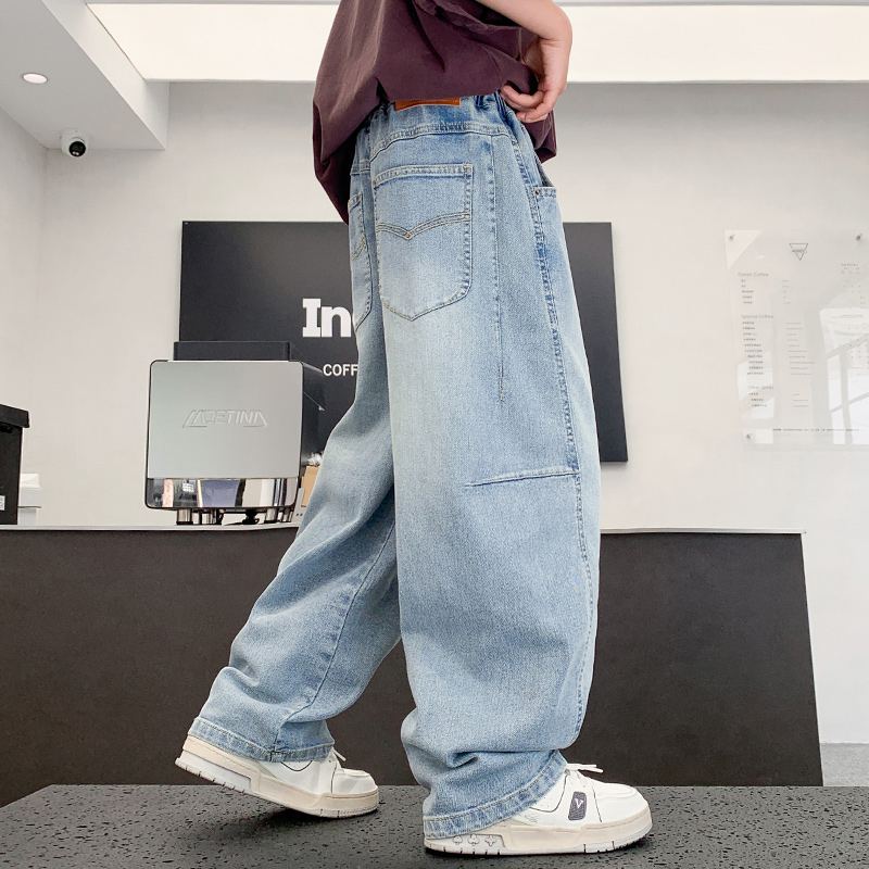 Pantaloni denim pentru băieți, vară, ușori, anti-țânțari pentru copii mai mari