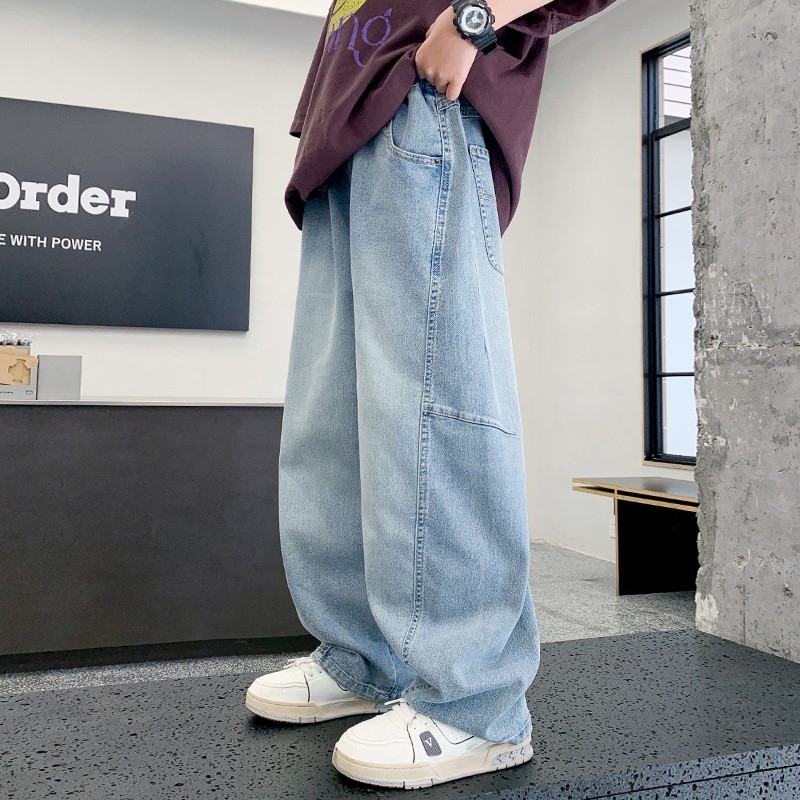 Pantaloni denim pentru băieți, vară, ușori, anti-țânțari pentru copii mai mari