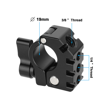 HDRIG negru clemă pentru țeavă de 19 mm cu dispozitiv anti-deflexie pentru cameră, model 3269