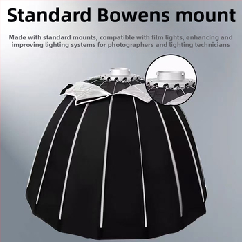 Softbox profund cu montură Bowens, grilă, iluminare pentru streaming, difuzor de lumină moale, iluminare sferică