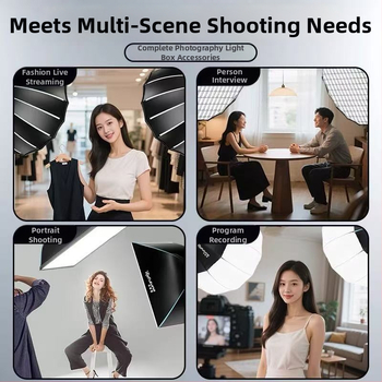 Softbox profund cu montură Bowens, grilă, iluminare pentru streaming, difuzor de lumină moale, iluminare sferică