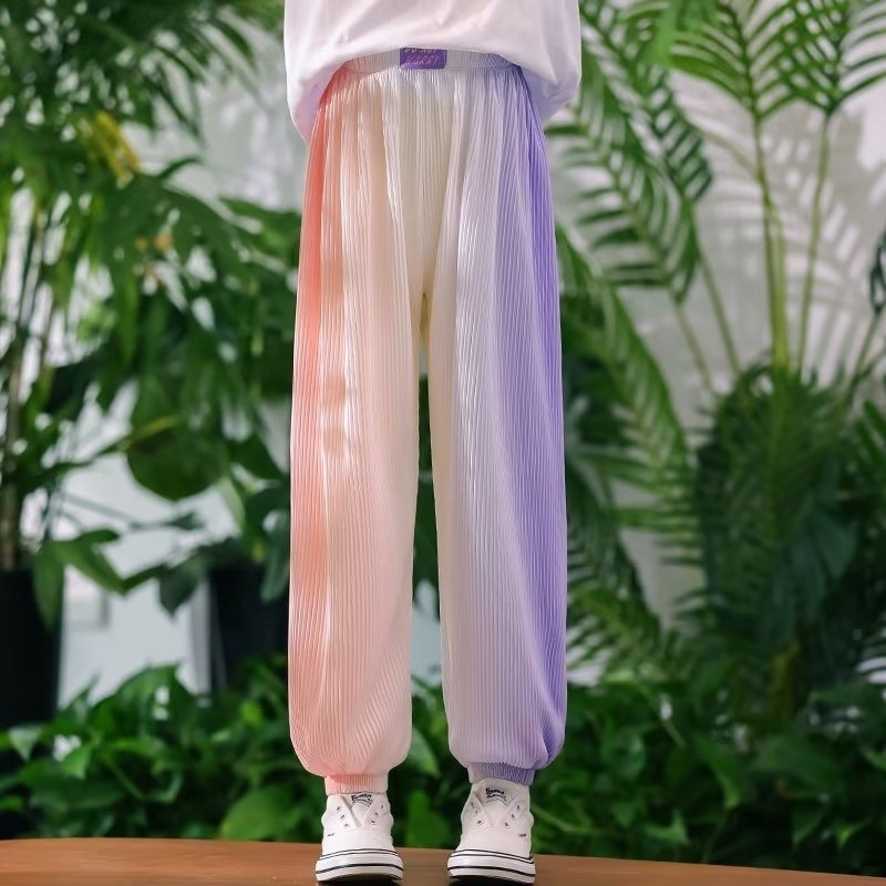 Pantaloni anti țânțari pentru fete, ușori de vară, material Ice Silk, mărimea 120, Vara 2024
