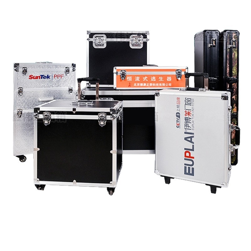 Cutie de transport din aliaj de aluminiu pentru echipamente, recuzită de scenă și echipamente audio și foto