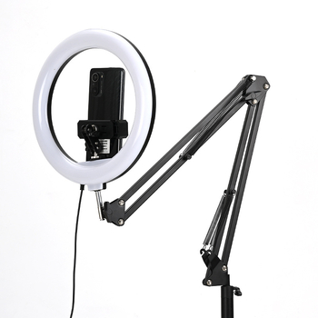Suport personalizat pentru streaming pe telefon cu iluminare, set complet braț cantilever pentru filmare, lumină de înfrumusețare deasupra