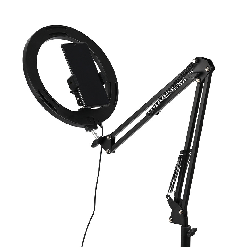 Suport personalizat pentru streaming pe telefon cu iluminare, set complet braț cantilever pentru filmare, lumină de înfrumusețare deasupra