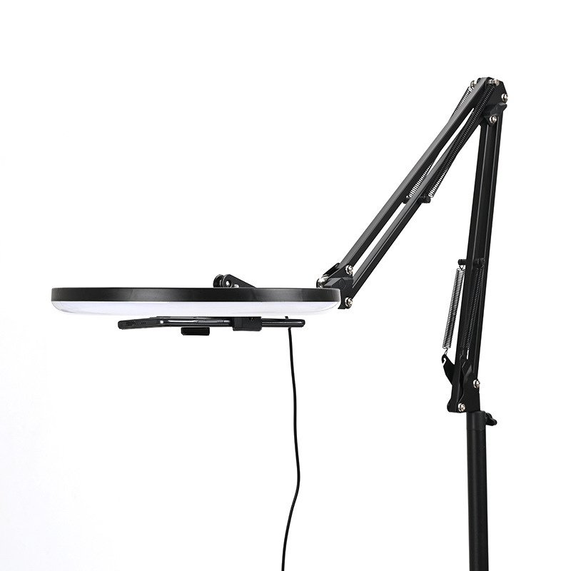 Suport personalizat pentru streaming pe telefon cu iluminare, set complet braț cantilever pentru filmare, lumină de înfrumusețare deasupra