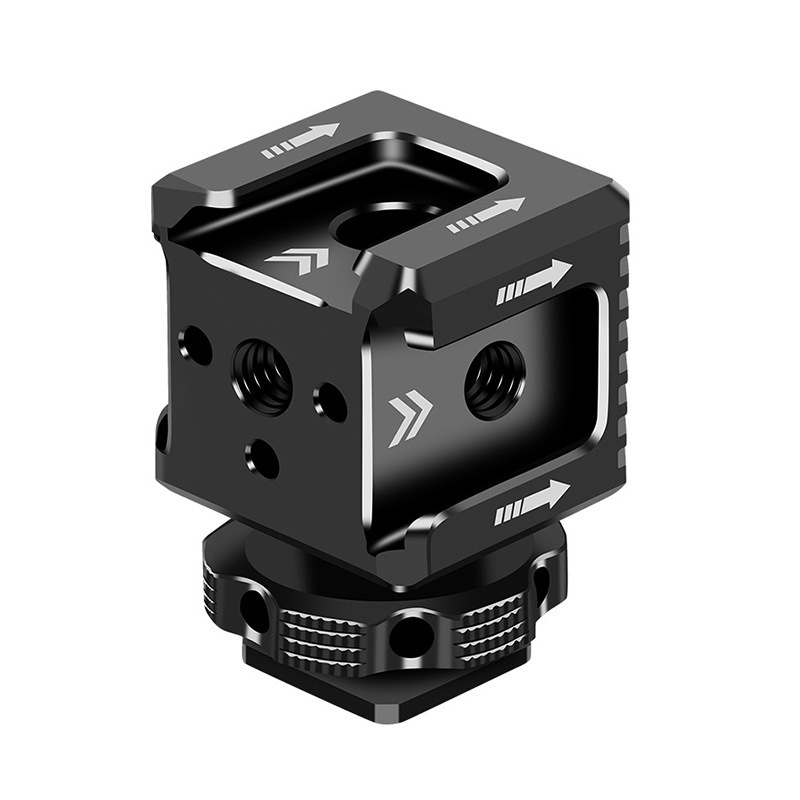 Adaptor cu trei brațe pentru montură tip blitz pe camere, aliaj de aluminiu, compatibil cu Sony ZV-E10