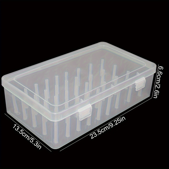 Cutie din plastic cu 42 compartimente pentru ață, depozitare casnică, set de cutii transparente multifuncționale pentru cusut, dimensiune mică