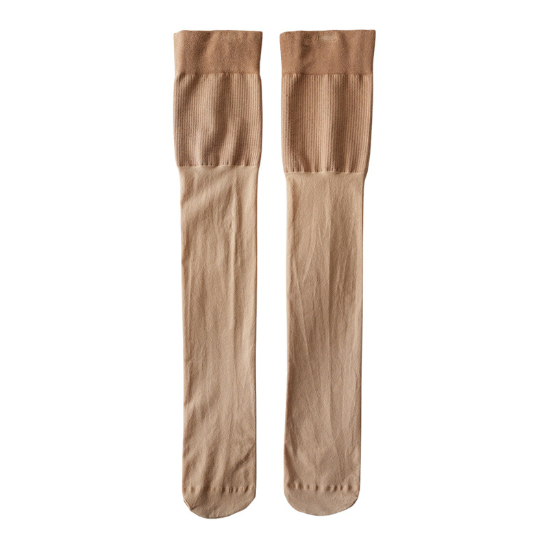 Șosete velur peste genunchi pentru femei, lungi, grosime medie, antiderapante, calde