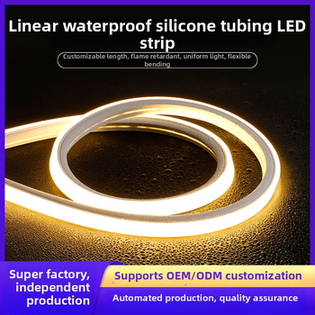 Bandă LED cu husă din silicon, 24V, rezistentă la apă pentru exterior, ignifugă, flexibilă și pliabilă, reglabilă și luminoasă