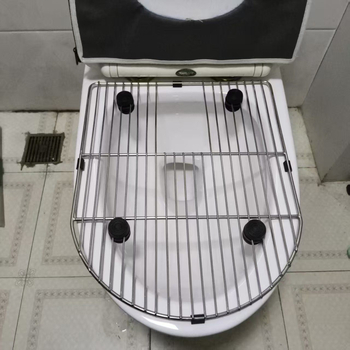 Platformă din oțel inoxidabil pentru antrenamentul câinilor la folosirea toaletei, cu suprafață din plasă