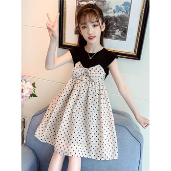 Rochie de vară pentru fete cu buline, rochie prințesă midi pentru copii 3–8 ani