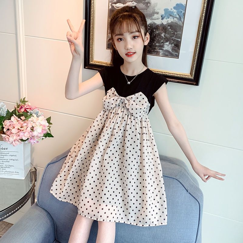 Rochie de vară pentru fete cu buline, rochie prințesă midi pentru copii 3–8 ani