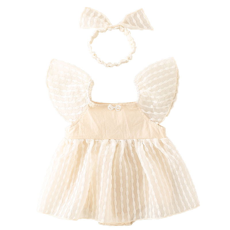 Rochie din bumbac pentru fetițe, stil prințese, design de inspirație coreeană, rochie de vară pentru copii 1–3 ani
