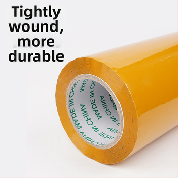 Bandă de ambalare extra-largă, transparentă bej, lățime 42 cm, lungime 110 m, cu adeziv acrilic pe folie BOPP; grosime 52 mm; aderență puternică și durabilitate; pentru ambalarea fabricii; -20°C până la 40°C.