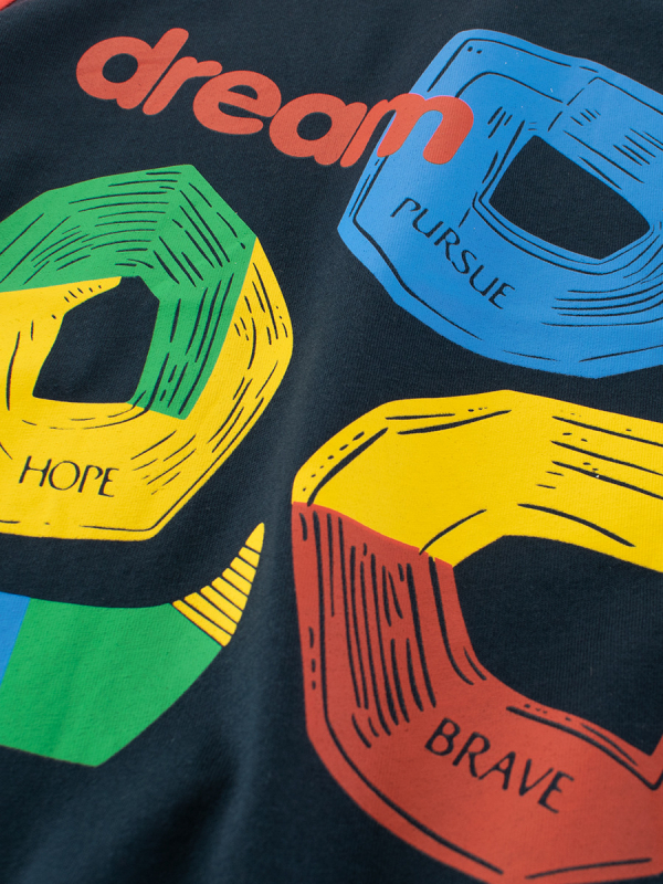 27Kids tricou pentru copii din bumbac, blocuri de culoare, mânecă scurtă, guler rotund, imprimeu, vara 2026