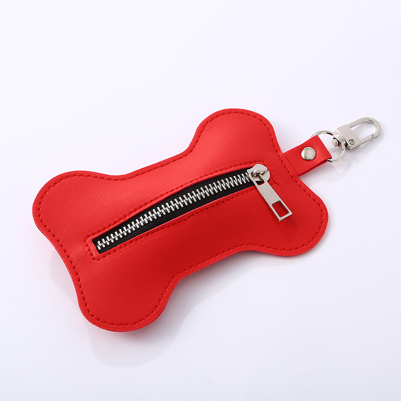 Dispenser pentru pungi de fecale ale câinelui și husă de depozitare, multicolor, cu clips pentru lesă