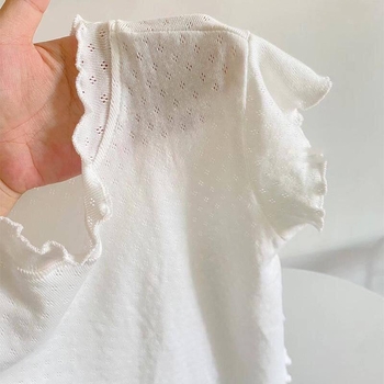 Tricou moale și stilat pentru fete, mânecă scurtă, stil coreean, respirabil.