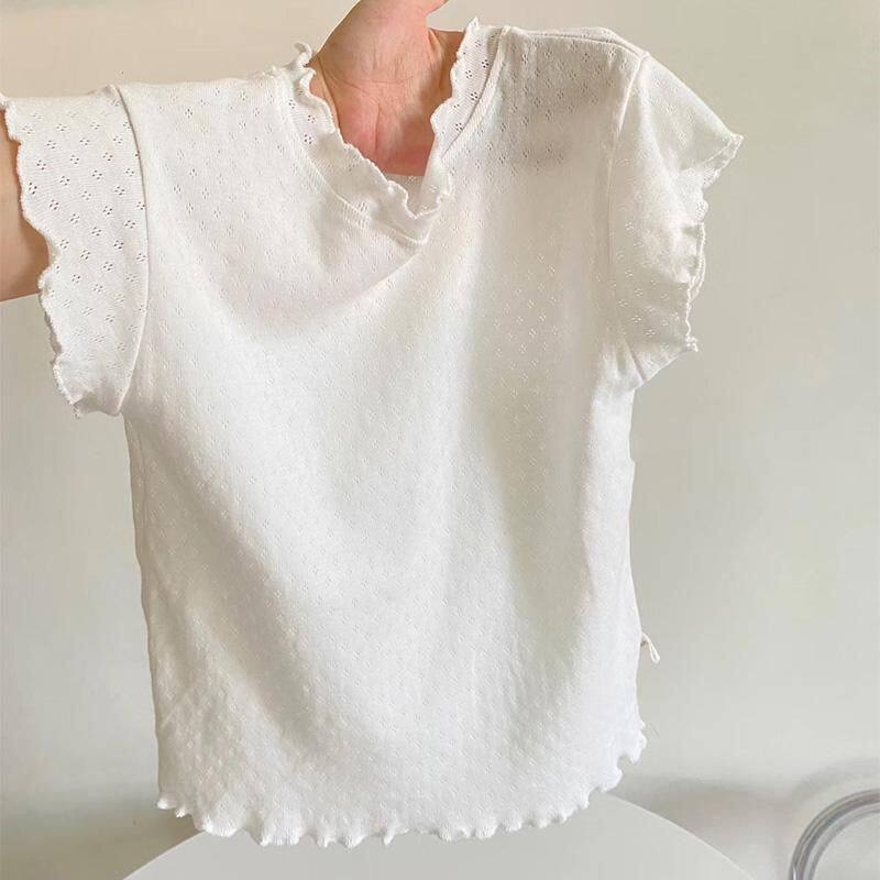 Tricou moale și stilat pentru fete, mânecă scurtă, stil coreean, respirabil.