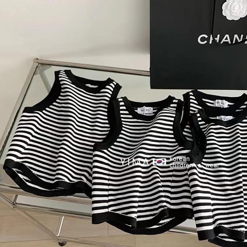 Tricou pentru copii din bumbac, în dungi, guler rotund, mâneci scurte