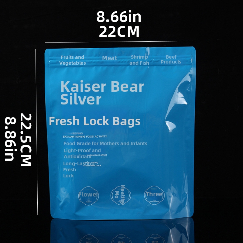 Vrecká na čerstvosť potravín Fresh Lock do mrazničky, odolné voči svetlu, antioxidačné, opakovane použiteľné uzavreté vrecká, PE na mieru pre domácnosť, balenie po 6 kusoch
