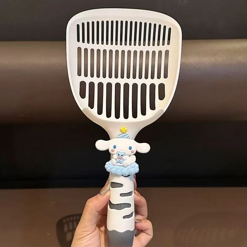 Lingură mare pentru nisip de pisică, drăguță, cu filtru îngroșat pentru curățare ușoară