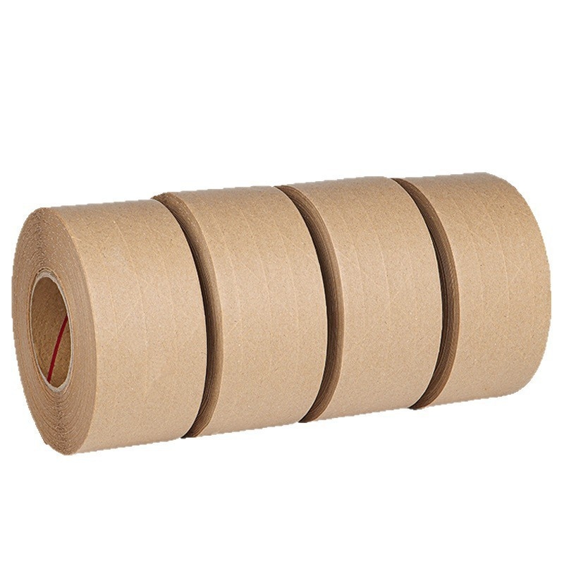 Bandă din hârtie kraft activată prin apă, întărită, aderență mare, ecologică, scrisibilă