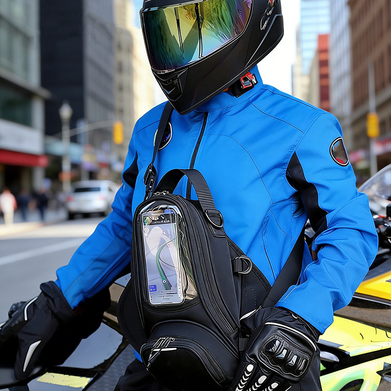Geantă magnetică pentru rezervorul motocicletei, impermeabilă, cu capacitate mare, buzunar cu ecran tactil pentru telefon, echipament outdoor