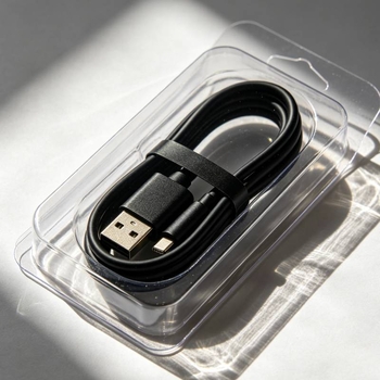 Cutie blister PET pentru cablu de încărcare telefon, carcasă blister transparentă cu muchii pliabile, card hardware din hârtie