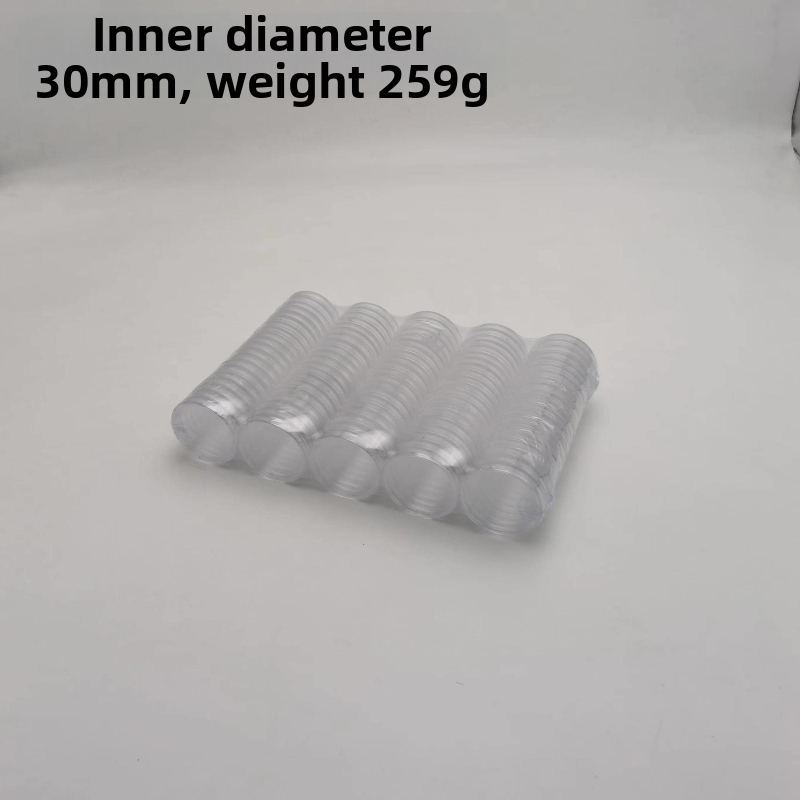 Cutie rotundă transparentă din plastic, cu diametrul de 30 mm, pentru moneda comemorativă a operei din Beijing; cutie pentru moneda de 5 yuani și protecție pentru monede cu caractere – cutie de colecție