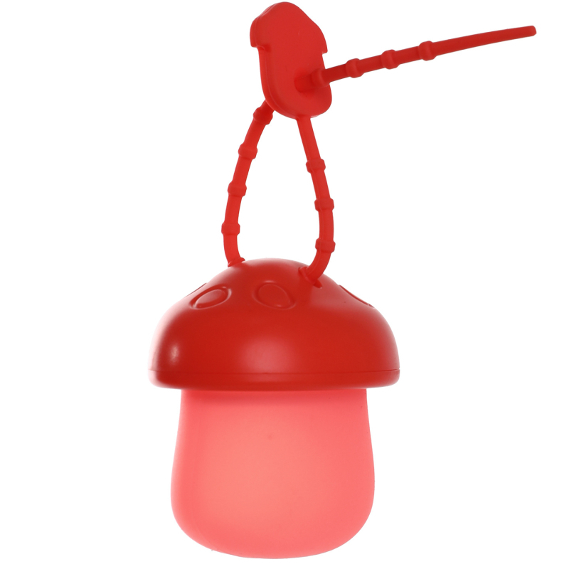 Colier LED pentru câini, în formă de ciupercă, lampă de noapte cu etichetă luminoasă