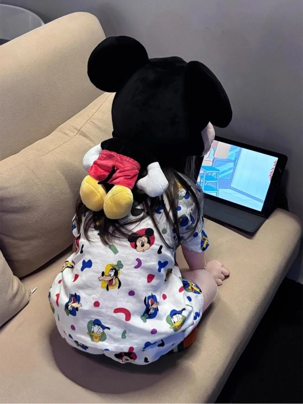 Set de pijamale de vară pentru copii, design 3D cartoon, tricou cu guler rotund și mâneci scurte, pantaloni scurți, unisex