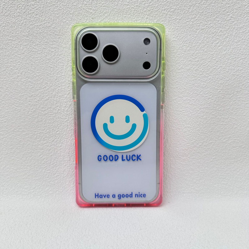 Husă Gradient Square Series cu față zâmbitoare pentru iPhone 17 Pro Max