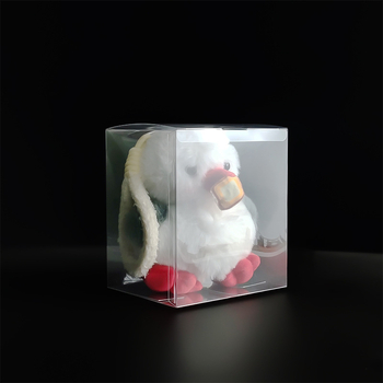 Cutie de ambalaj transparentă pentru păpuși din PET, imprimare color PVC, formă pătrată