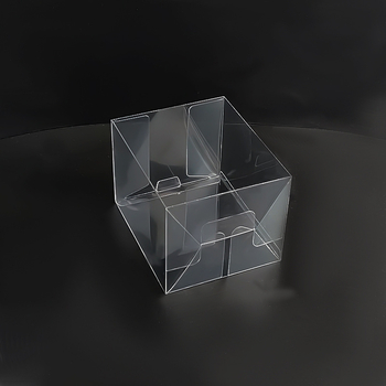 Cutie de ambalaj transparentă pentru păpuși din PET, imprimare color PVC, formă pătrată