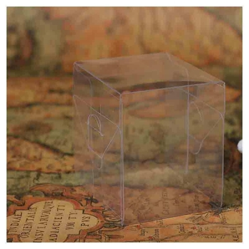 Cutie transparentă pentru cosmetic, din PP/PVC, cu capac PET, dimensiuni 7×7×5.5 cm