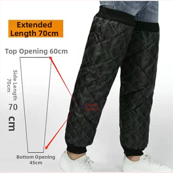 Genunchiere de ciclism de iarnă cu fermoar, protecție împotriva vântului, căptușite cu fleece, groase pentru gambe, unisex