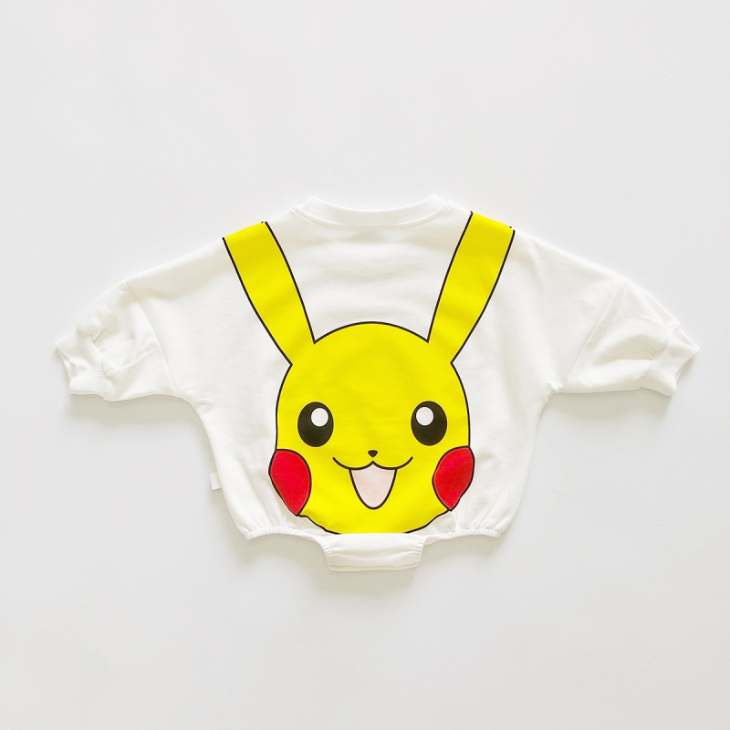 Combinezon din bumbac pentru bebeluți, primăvară-toamnă, design drăguț cu personaje de desene animate, mâneci lungi, glugă detașabilă, 0-12 luni