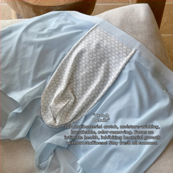 SP118 He Feng Yi Summer Mist - Boxeri pentru bărbați, respirabili, senzație de nud aproape, croială care înconjoară șoldurile, fără cusături, talie medie