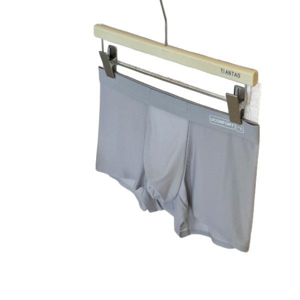 SP118 He Feng Yi Summer Mist - Boxeri pentru bărbați, respirabili, senzație de nud aproape, croială care înconjoară șoldurile, fără cusături, talie medie