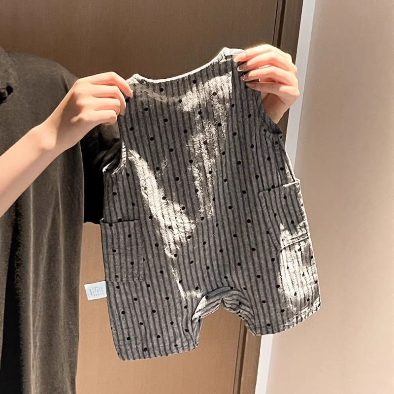 Salopetă de vară pentru bebeluși, unisex, design 3D drăguț de desene animate, pentru târâre în aer liber